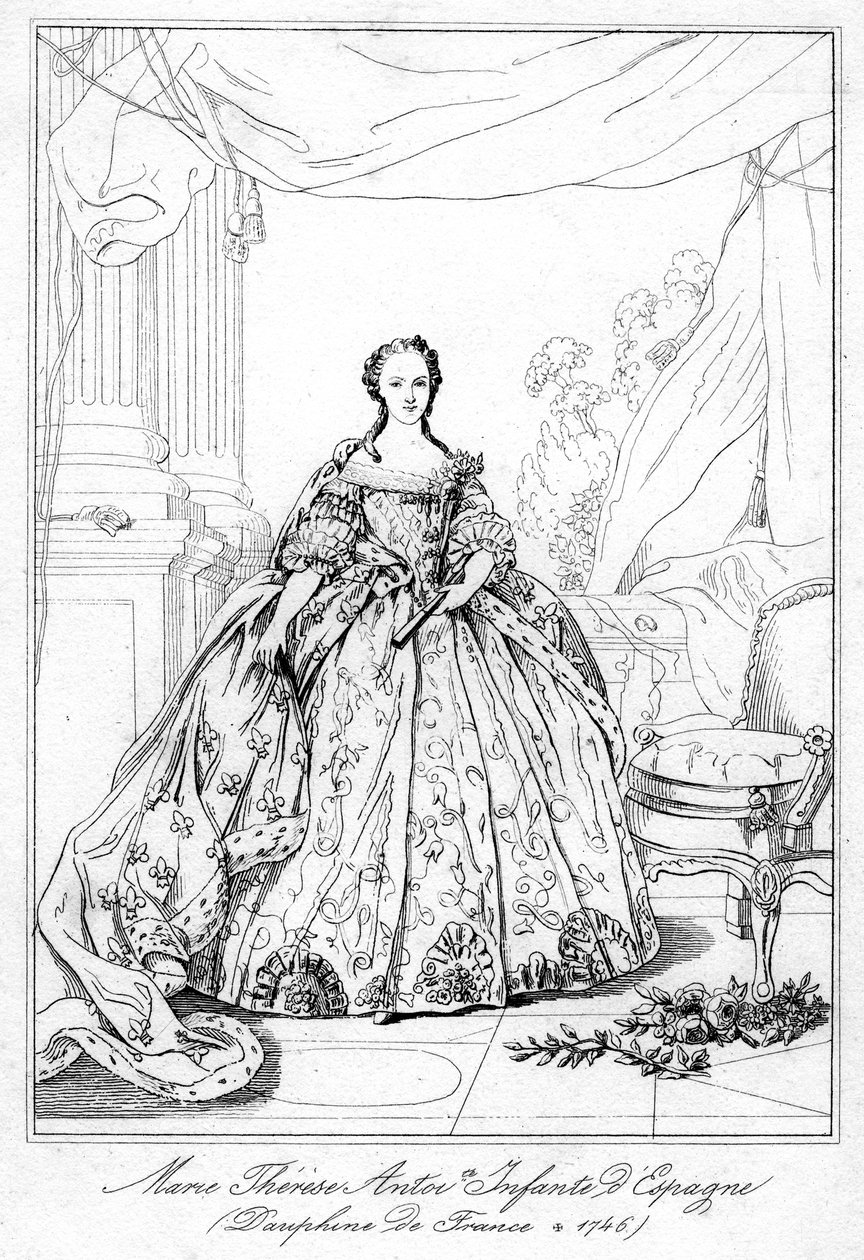 Maria-Teresa de Espanha, filha do rei Filipe V de Espanha, 1726-1746 de Unbekannt