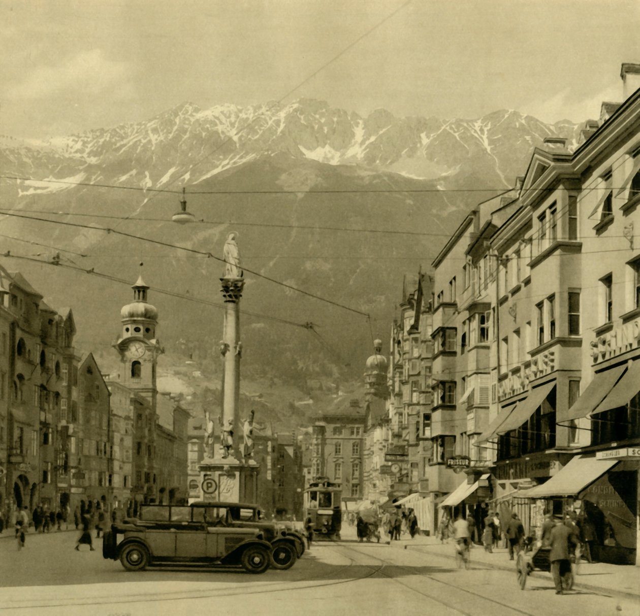 Maria-Theresien-Strasse, Innsbruck, Tirol, Áustria, c1935. de Unbekannt