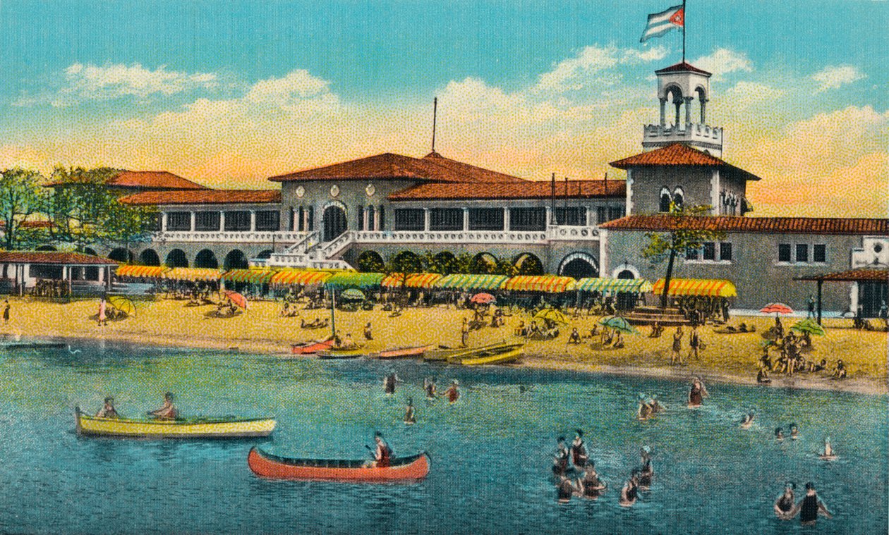 Praia de banho de Marianao, Havana, Cuba, c1910 de Unbekannt