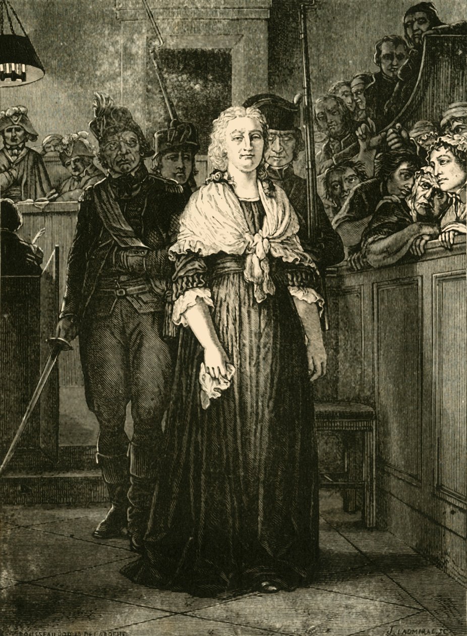 Maria Antonieta Saindo do Tribunal Revolucionário, 1793, 1890. de Unbekannt