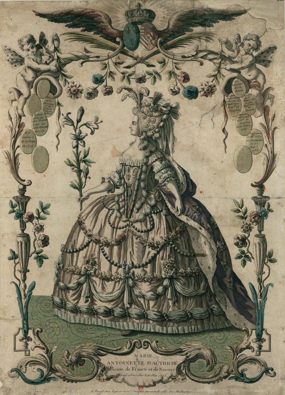 Maria Antonieta da Áustria, Rainha da França e Navarra: casou-se em Versalhes em 16 de maio de 1775. de Unbekannt