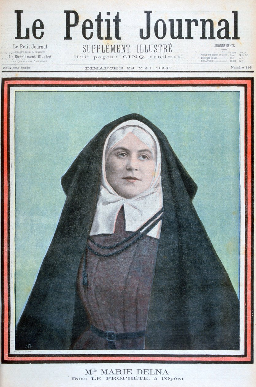 Marie Delna na ópera Prophète, 1898 de Unbekannt