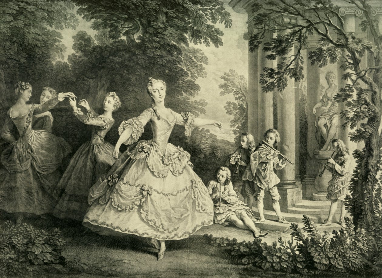 Marie Sallé dançando, 1732, 1908. de Unbekannt