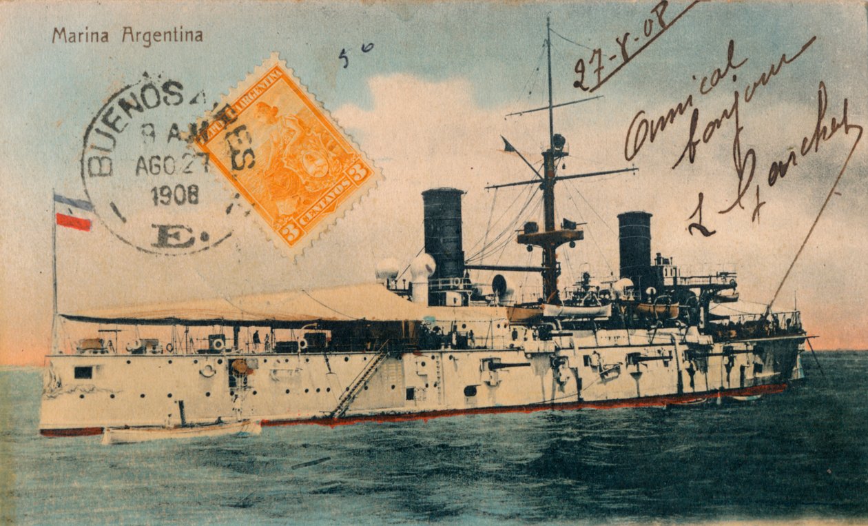 Marinha Argentina Navio de guerra, Belgrano, c1908 de Unbekannt