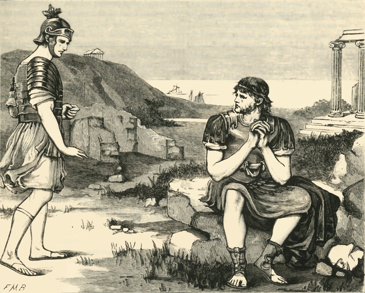 Marius Entre as ruínas de Cartago, 1890. de Unbekannt