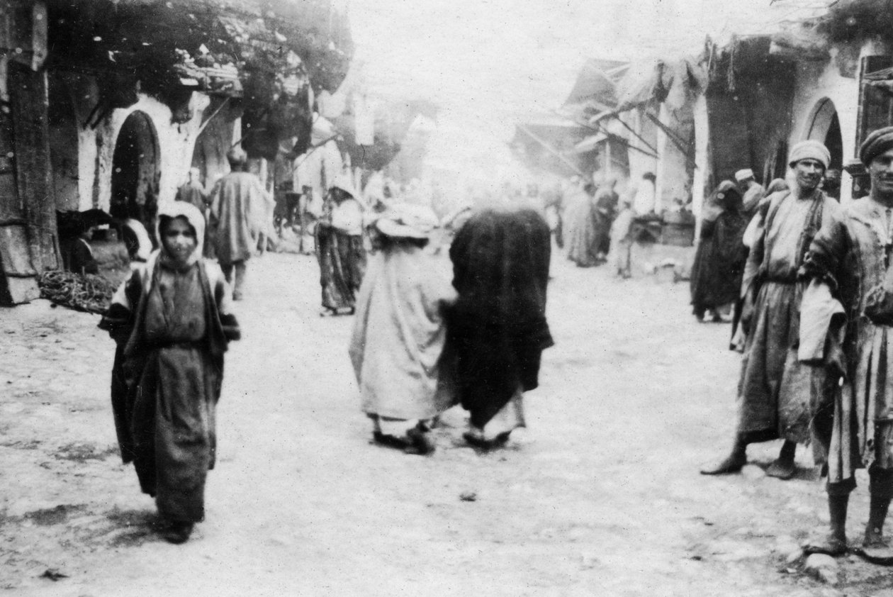 Mercado, Mosul, Mesopotâmia, 1918 de Unbekannt