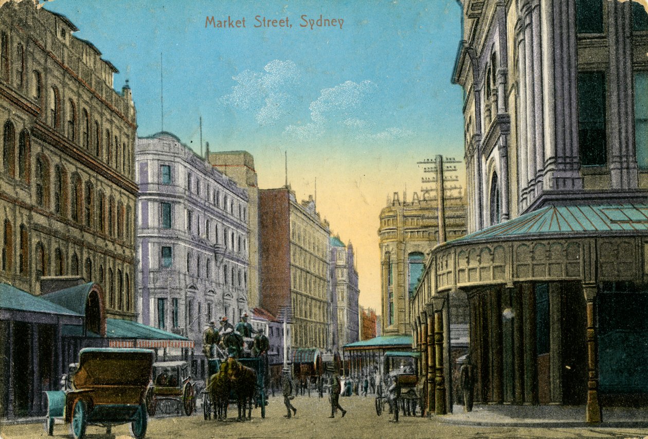 Market Street, Sydney, Nova Gales do Sul, Austrália, c1900-c1919 de Unbekannt