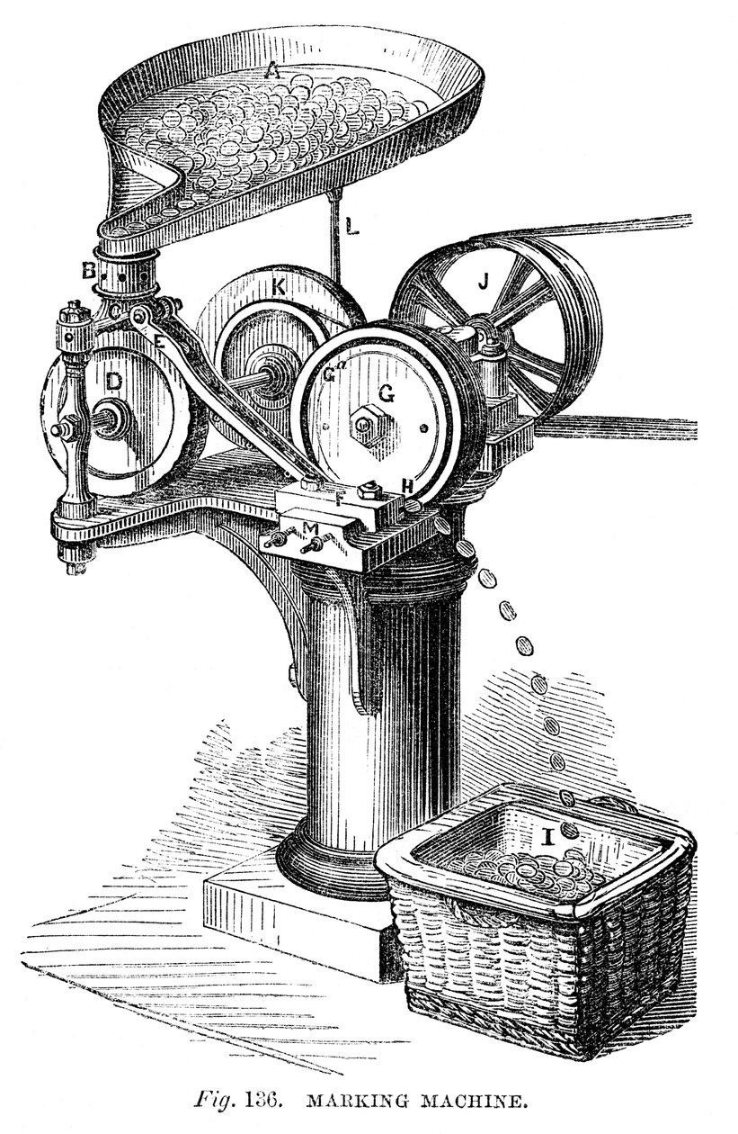 Máquina de marcação, 1866 de Unbekannt