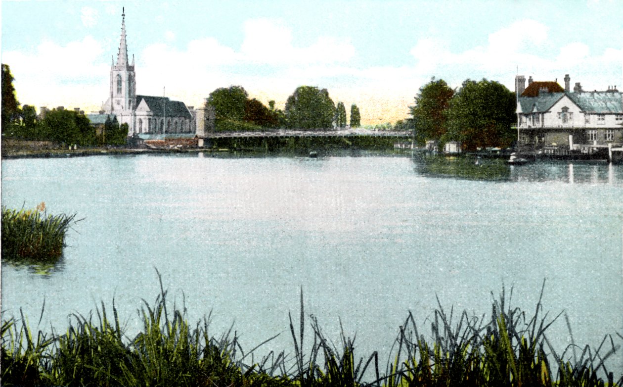 Ponte e igreja de Marlow, Buckinghamshire, século XX de Unbekannt