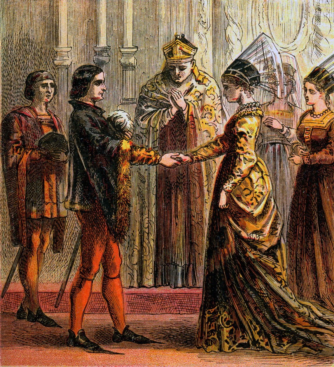 Casamento de Henrique V, 1420, c1850 de Unbekannt
