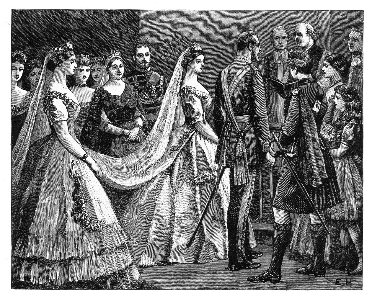 Casamento da princesa Helena e do príncipe Christian, 5 de julho de 1866, final do século XIX de Unbekannt