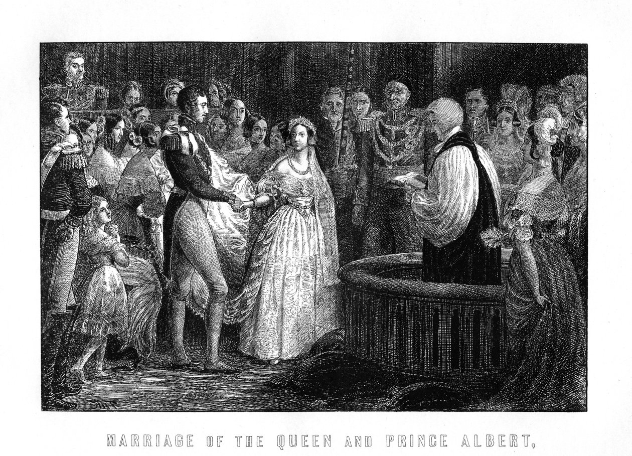 Casamento da rainha Victoria e Albert, Chapel Royal, Palácio de St Jamess, 10 de fevereiro de 1840, 1899 de Unbekannt