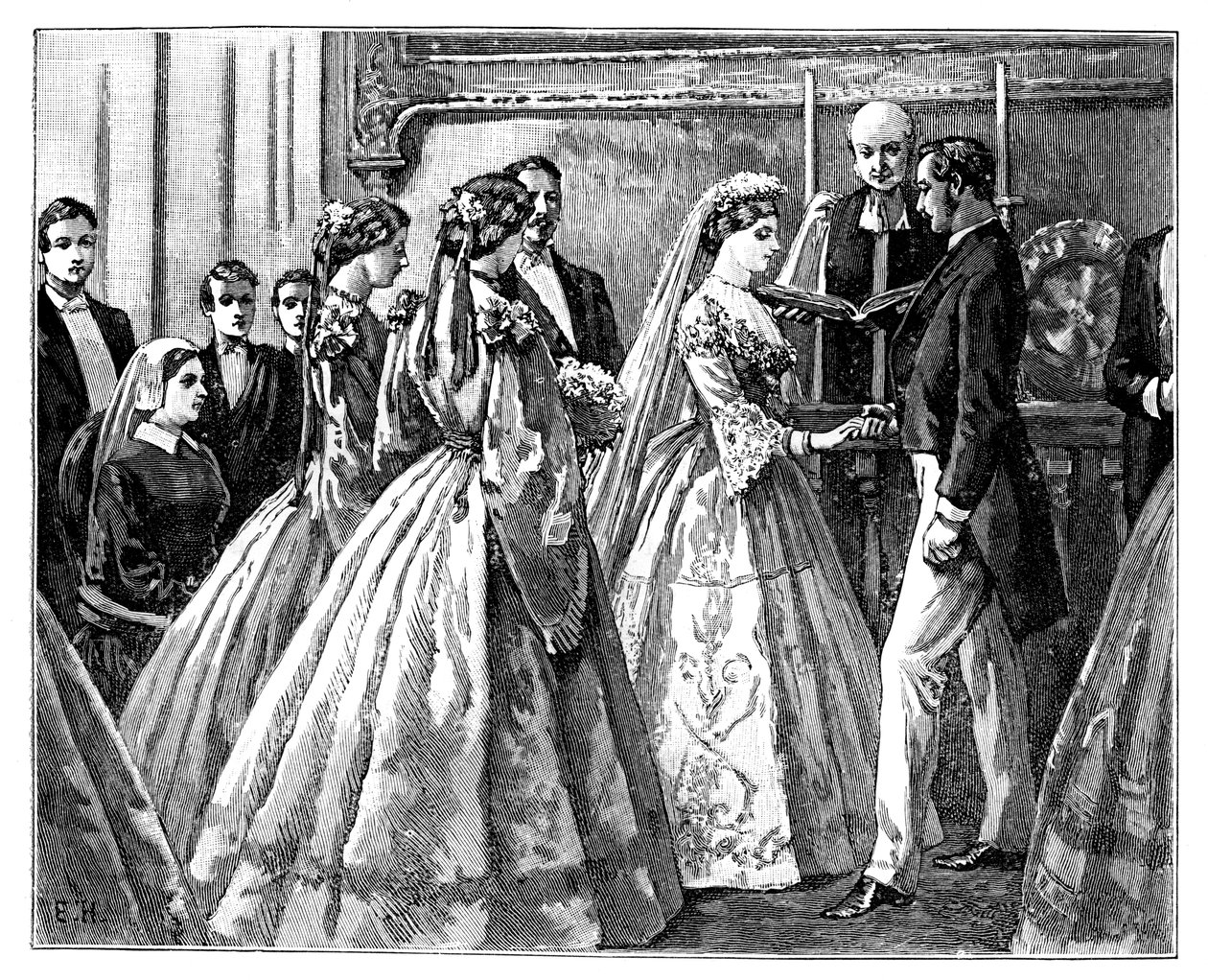 Casamento da princesa Alice e Ludwig IV, grão-duque de Hesse, 1 de julho de 1862, final do século XIX de Unbekannt