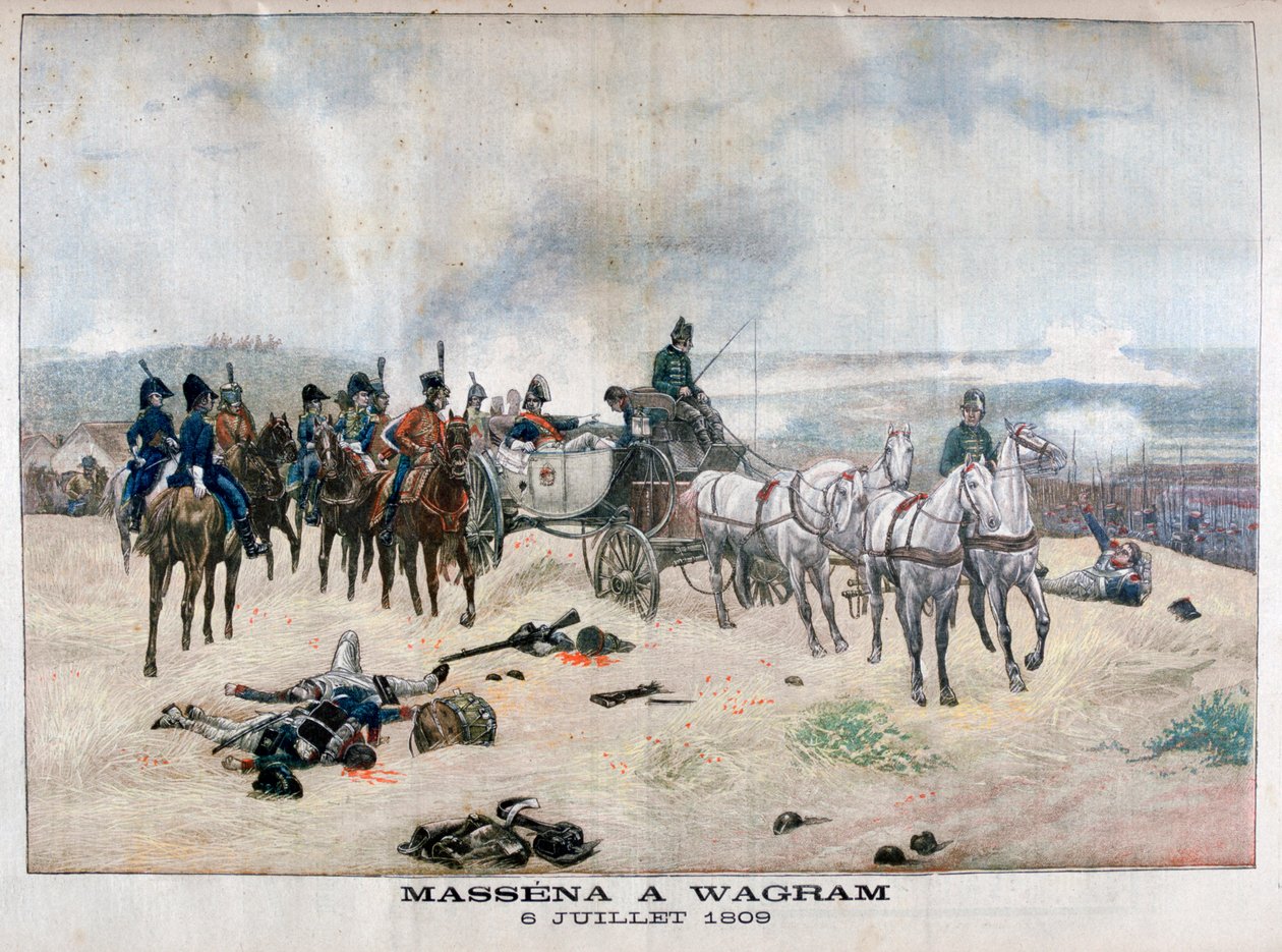Marechal Massena na batalha de Wagram, Áustria, 5 e 6 de julho de 1809, 1904 de Unbekannt