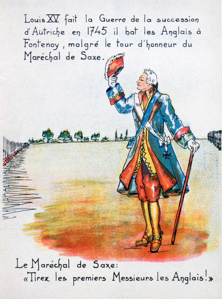 Marechal Maurice de Saxe, Batalha de Fontenoy, 11 de maio de 1745 Século XX de Unbekannt