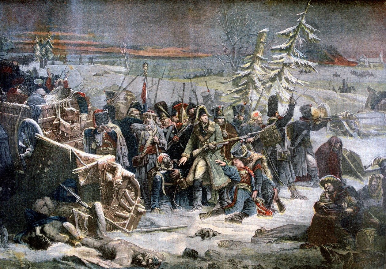 Marshall Ney durante o retiro da Rússia, 1812 1894 de Unbekannt