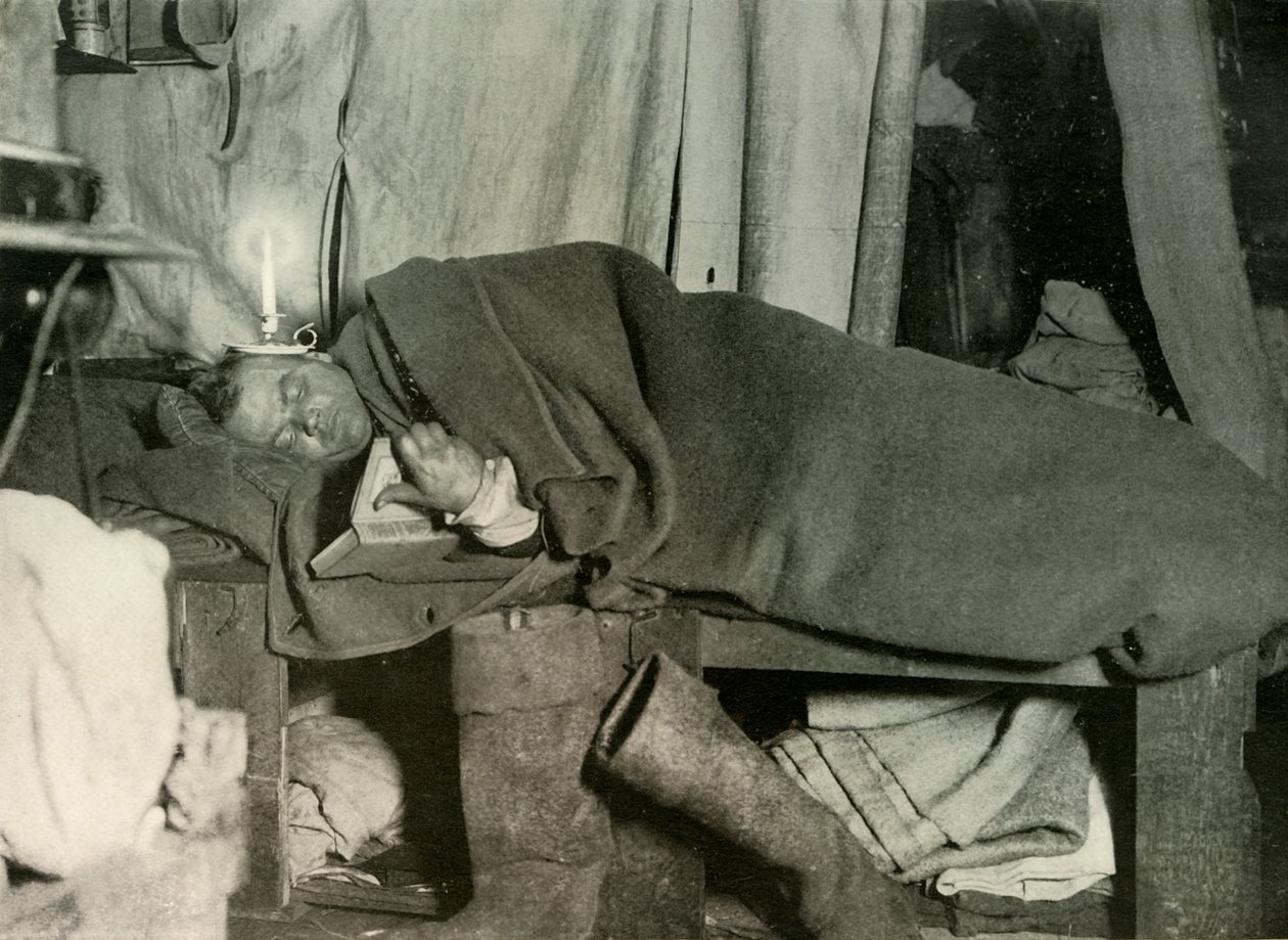 Marston em sua cama, c1908, 1909. de Unbekannt