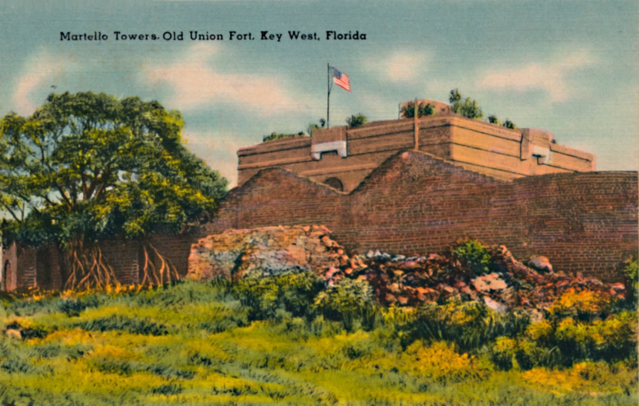 Forte velho da união das torres de Martello, Key West, Florida, c1940s de Unbekannt
