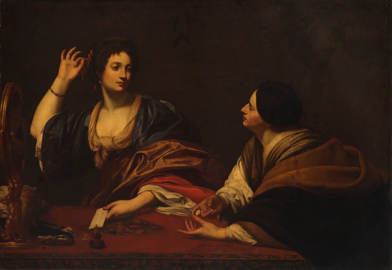 Martha repreendendo sua vaidosa irmã Maria Madalena, século XVII. de Unbekannt