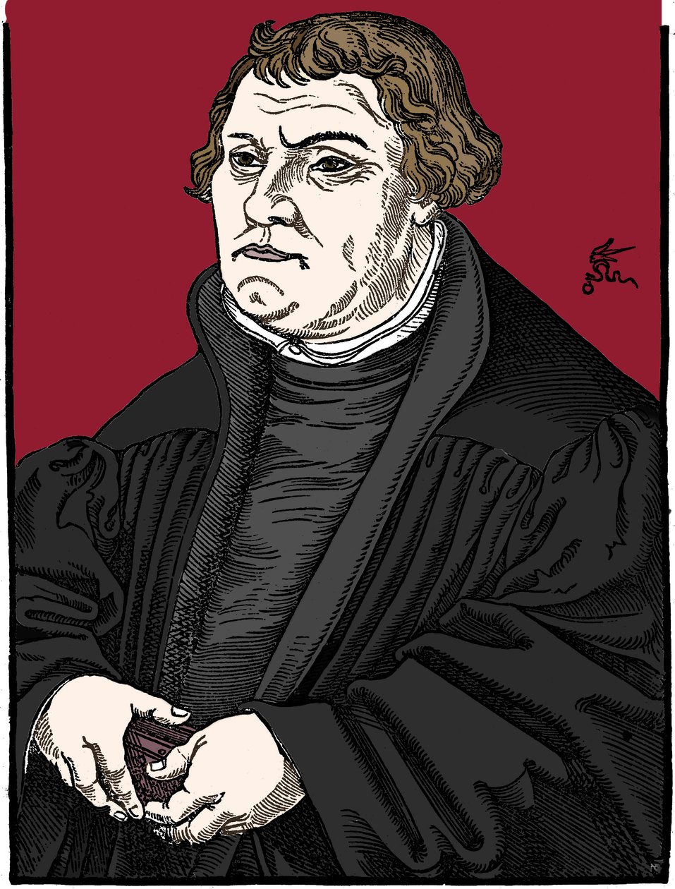 Reformador protestante alemão Martin Luther, 1546 de Unbekannt