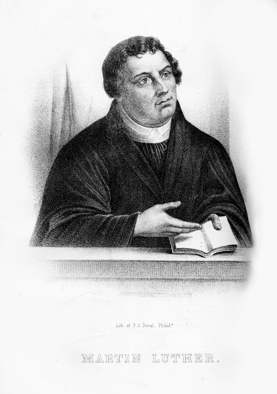 Martin Luther, teólogo alemão, monge agostiniano e reformador eclesiástico, 1854 de Unbekannt