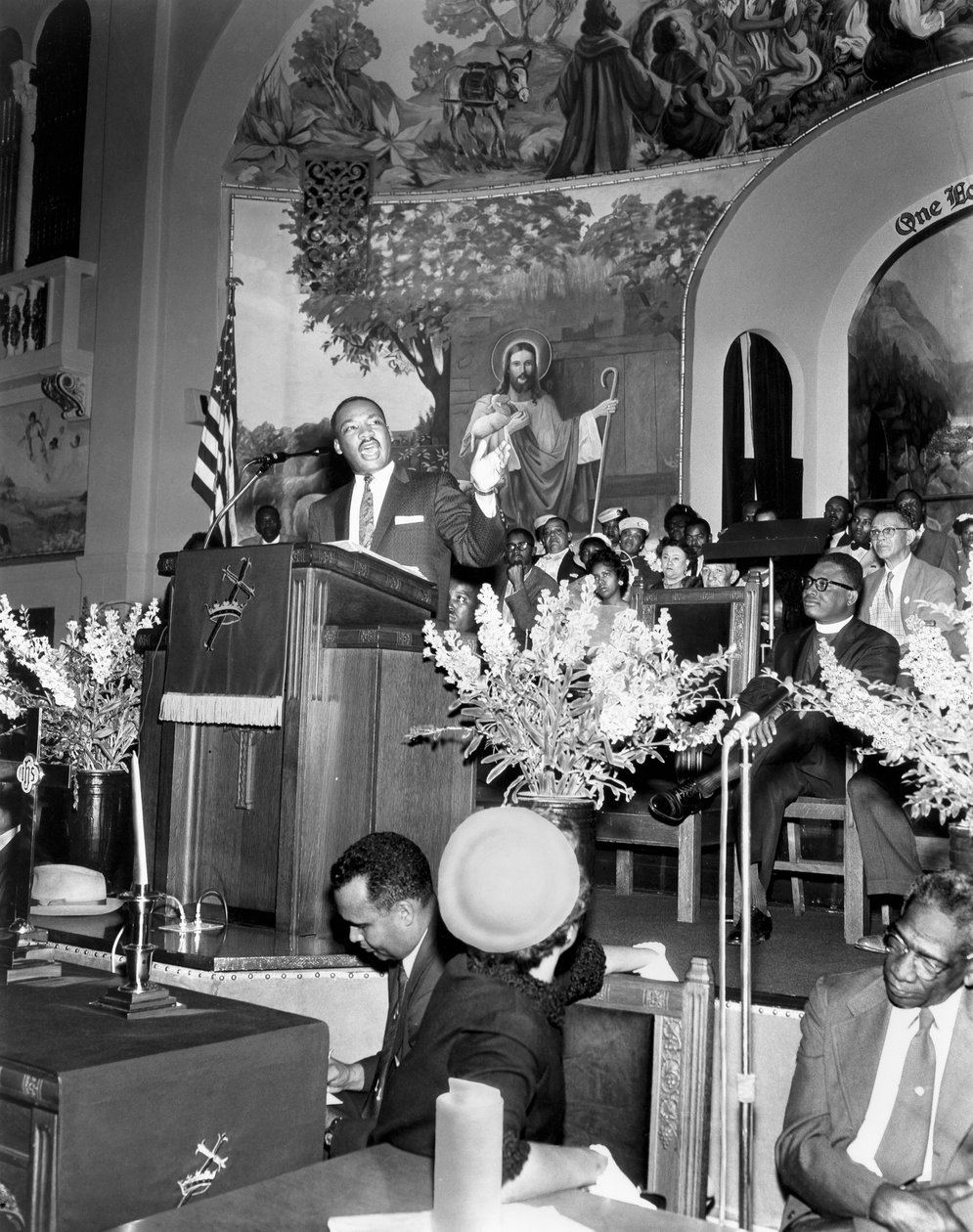 Martin Luther King Jr., ativista americano pelos direitos civis, c1968 de Unbekannt