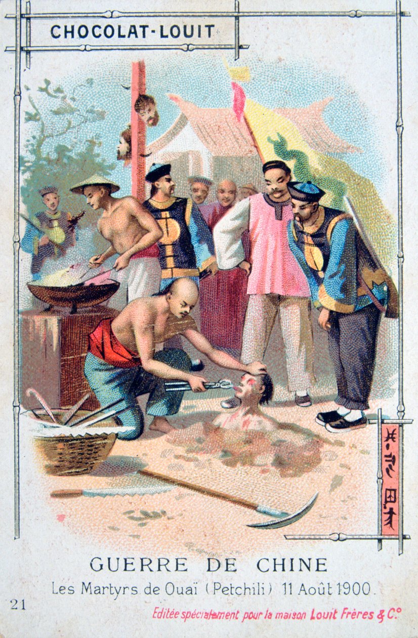 Martírio em Ouai Petchili, China, rebelião dos boxeadores, 11 de agosto de 1900 de Unbekannt