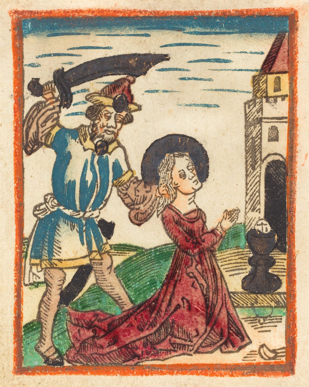 Martírio de Santa Bárbara, 14801490. de Unbekannt