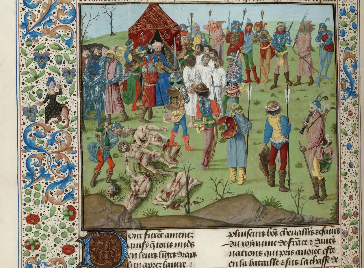Massacre dos cristãos após a Batalha de Nicópolis, ca 1470-1475. de Unbekannt