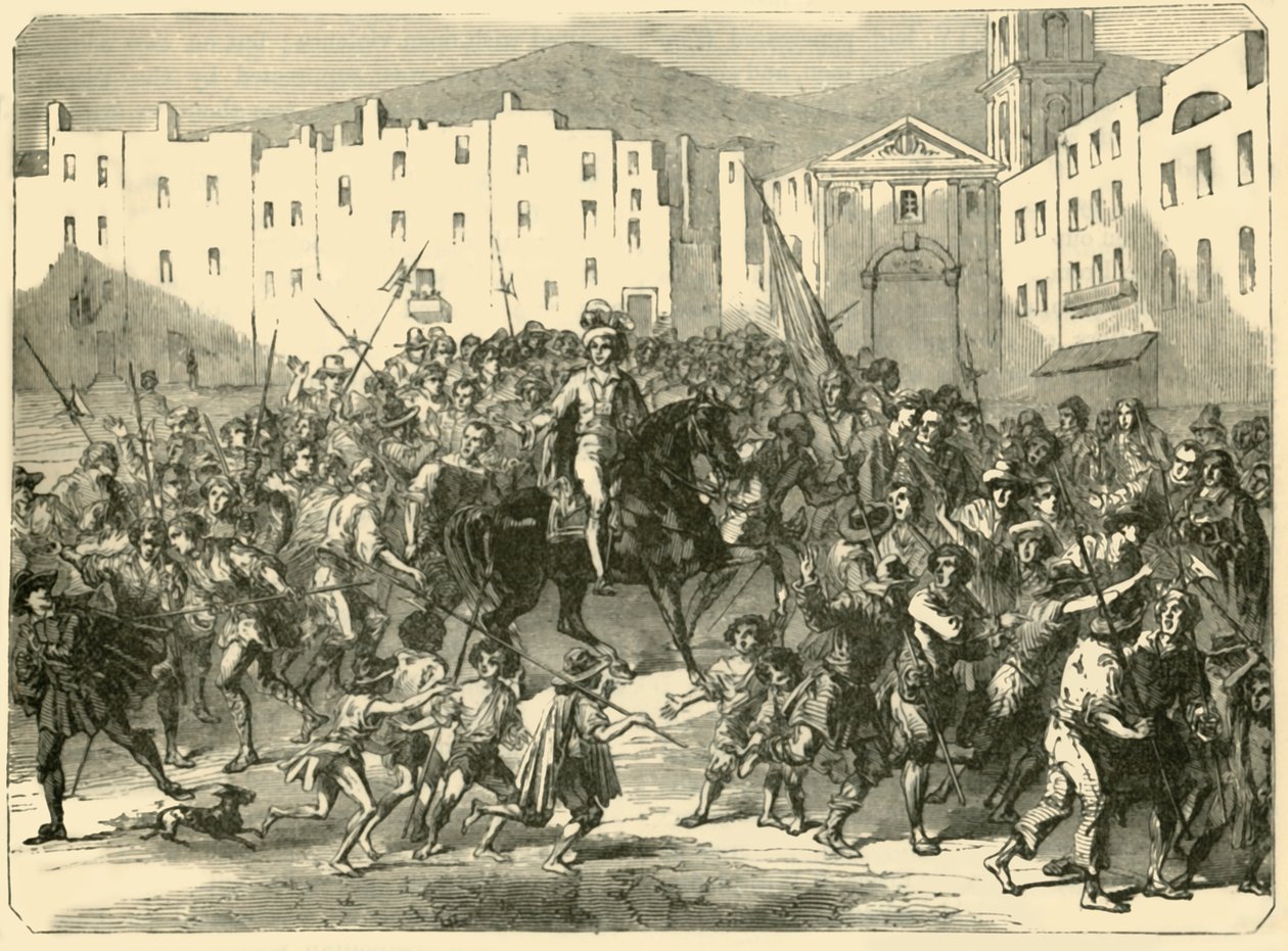 Masaniello Haranguing the Populace of Naples, 7 de julho de 1647, 1890. de Unbekannt