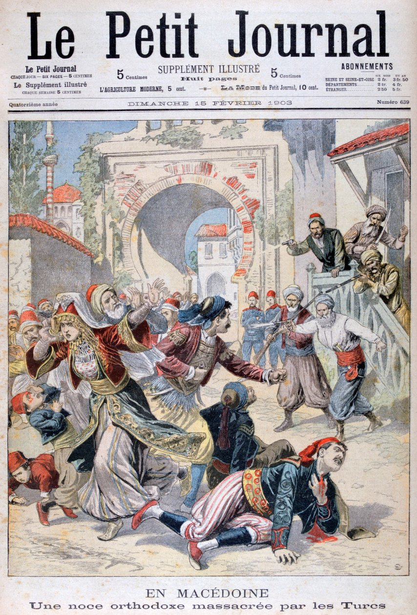 Massacre em um casamento ortodoxo da Macedônia por turcos, 1903 de Unbekannt