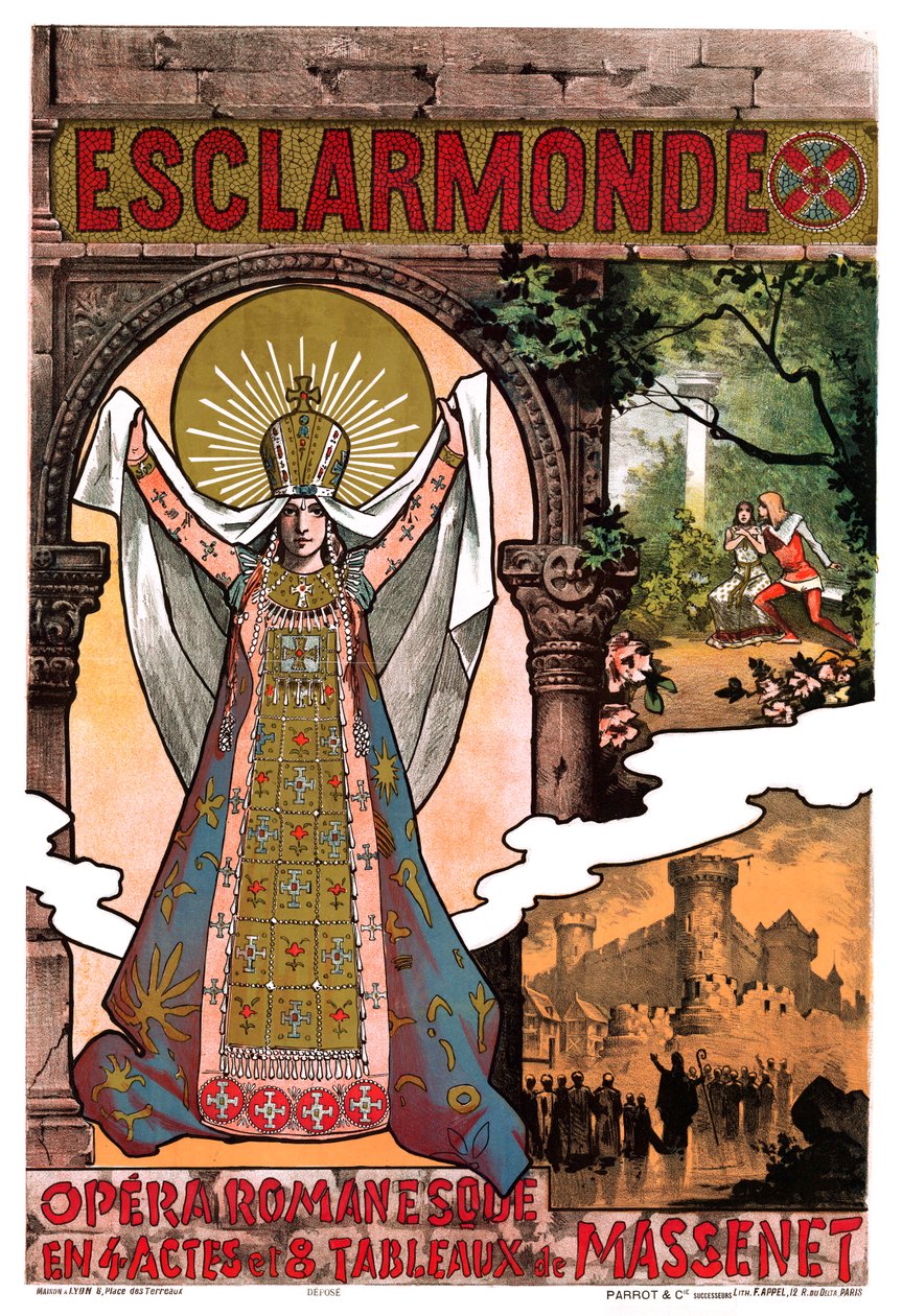 Massenet - Esclarmonde - Poster, 1890 de Unbekannt