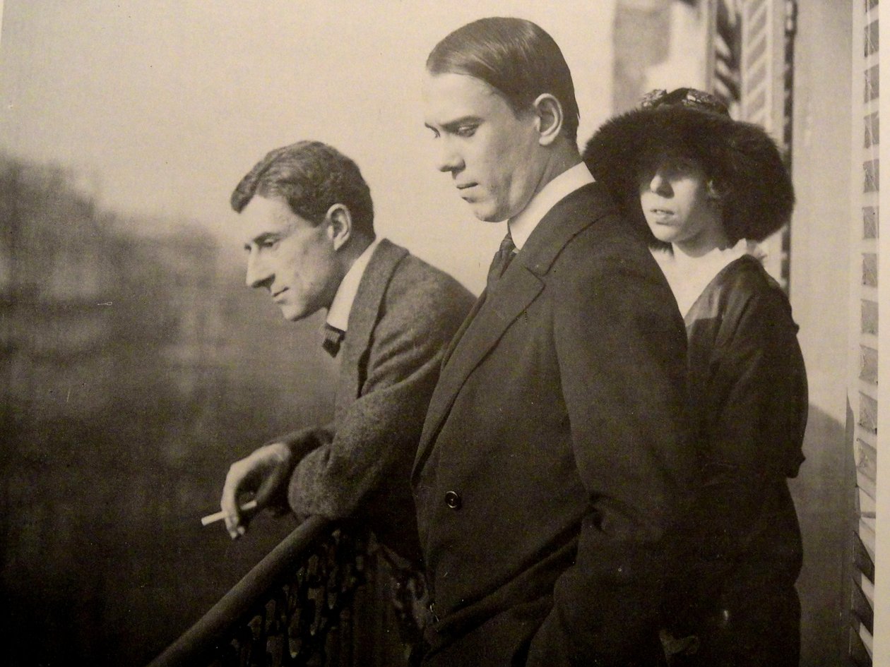 Maurice Ravel, Vaslav Nijinsky, Bronislava Nijinska em Paris, 1914 de Unbekannt