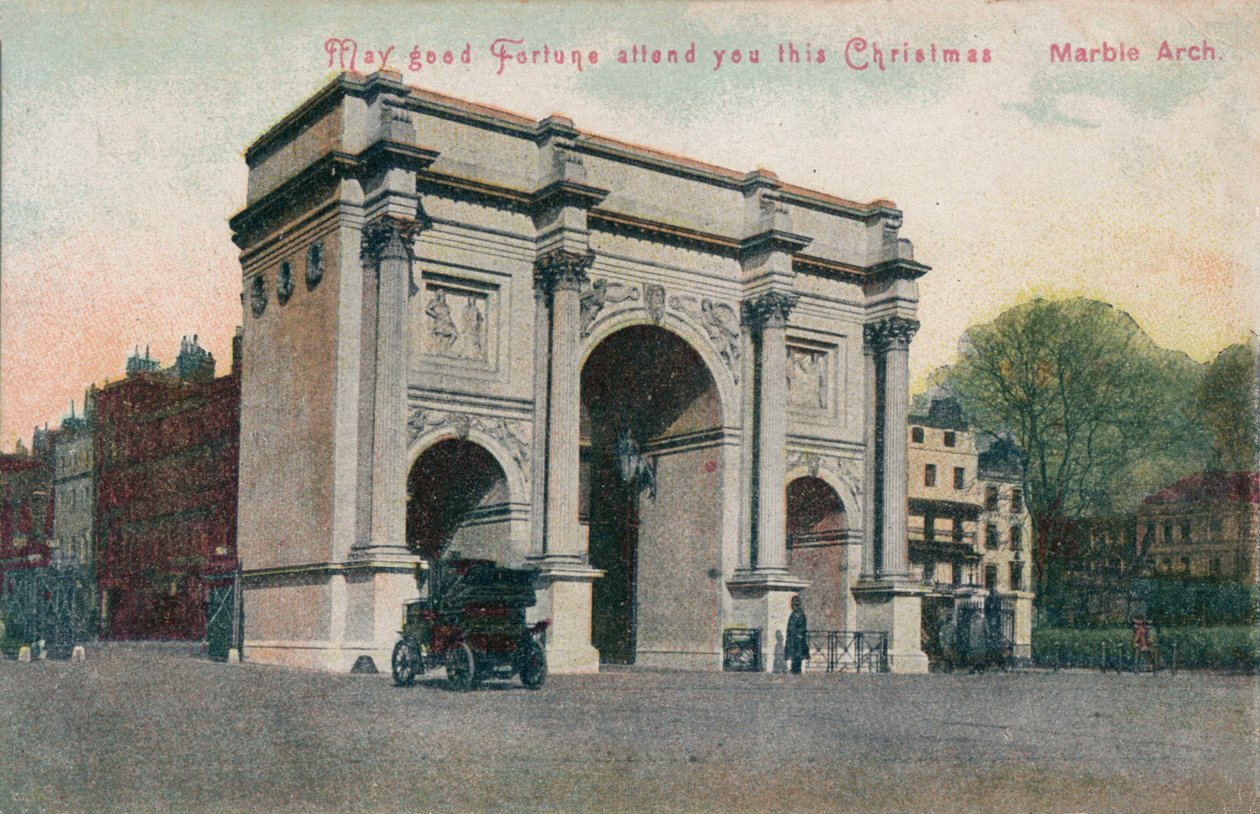 Que a boa sorte os atenda neste Natal - Marble Arch, c1910 de Unbekannt