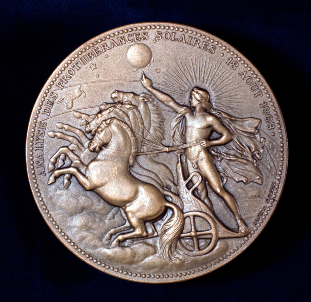 Medalha comemorativa de Pierre Janssen e Norman Lockyer, astrônomos franceses e ingleses, 1868 de Unbekannt