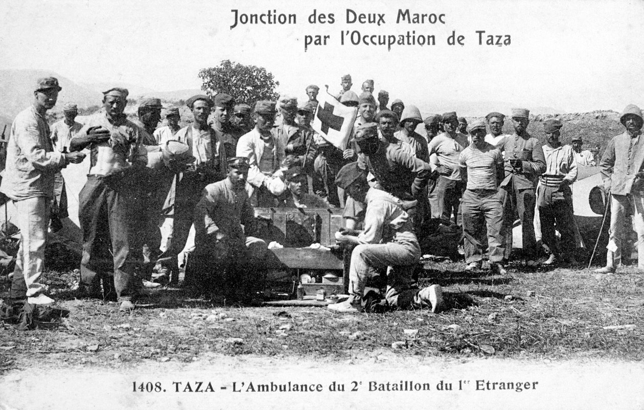 Equipe médica do 2º batalhão Legião Estrangeira Francesa, Taza, Marrocos, 1904 de Unbekannt