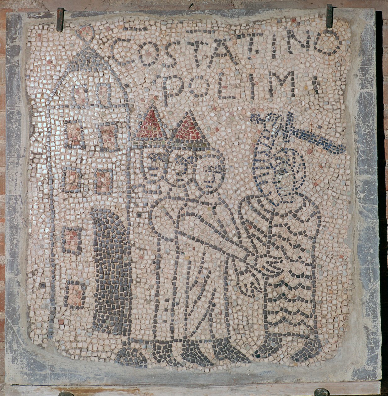 Mosaico medieval do saque de Constantinopla, século V de Unbekannt