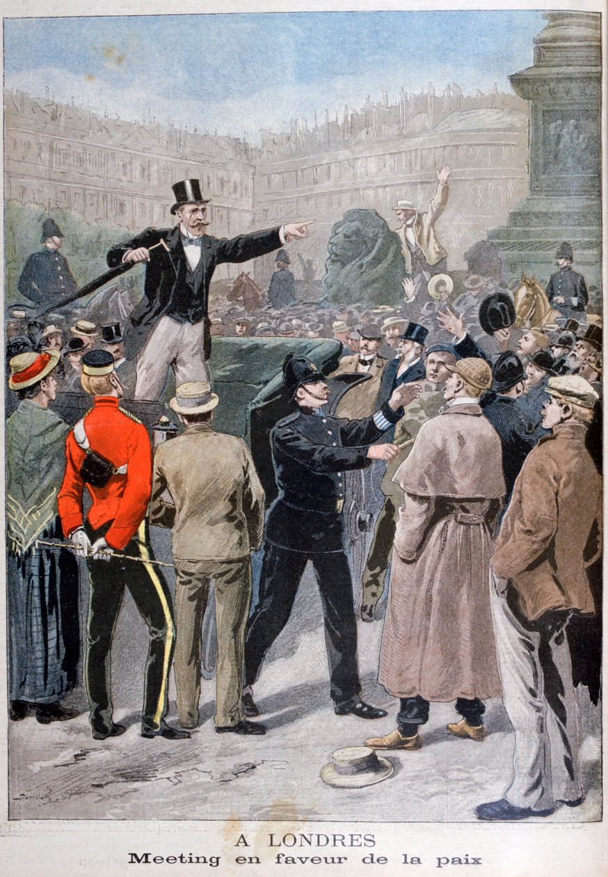 Reunião em favor da paz, Londres, 1899 de Unbekannt