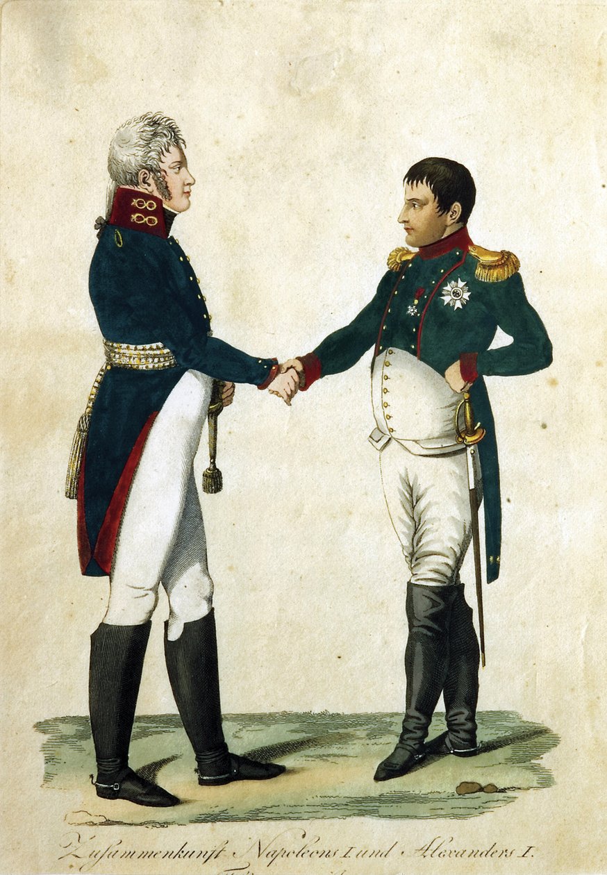 Encontro de Napoleão e Alexandre I, 1808 de Unbekannt