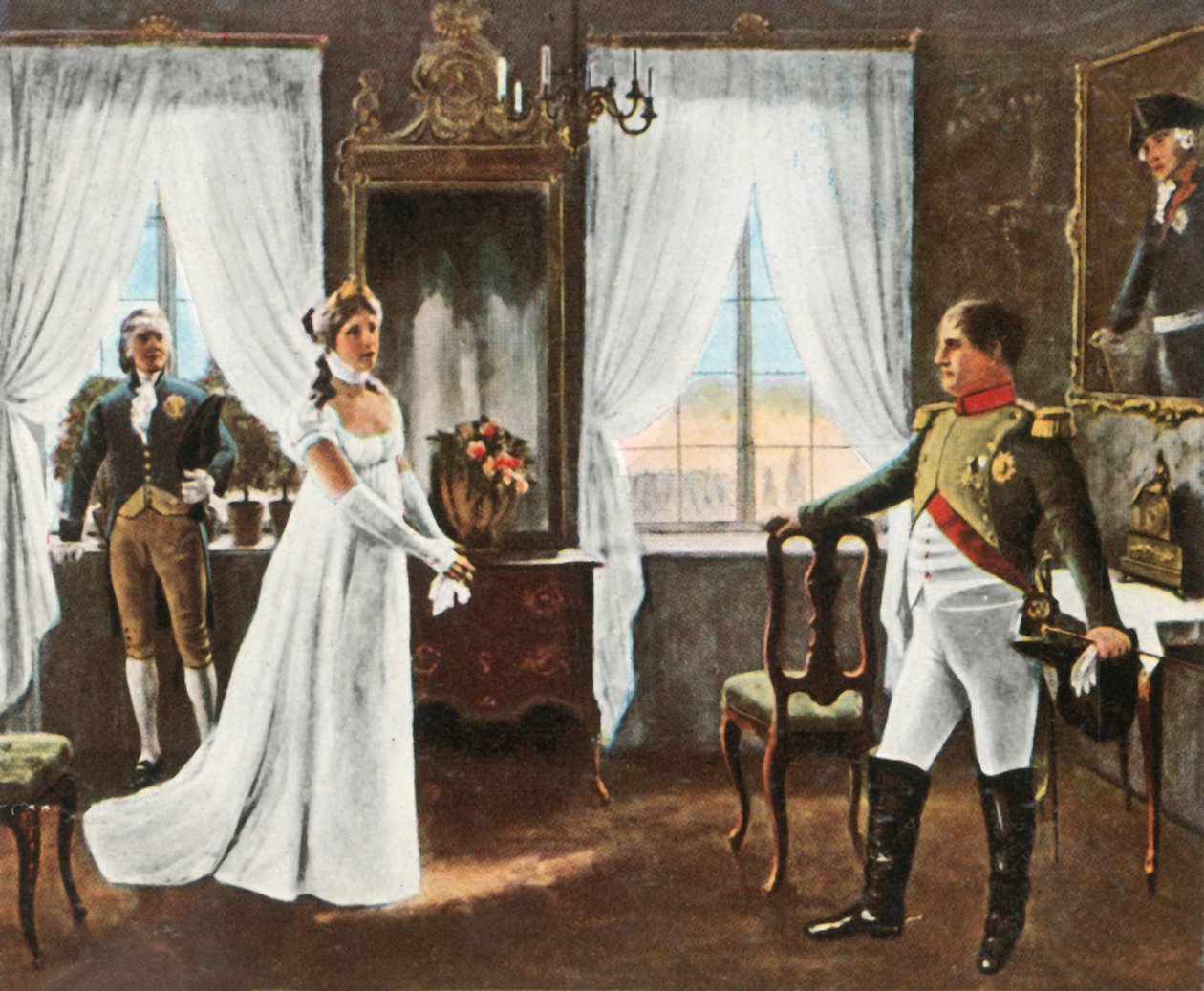 Encontro da rainha Louise e Napoleão I em Tilsit, 6 de julho de 1807, 1936. de Unbekannt