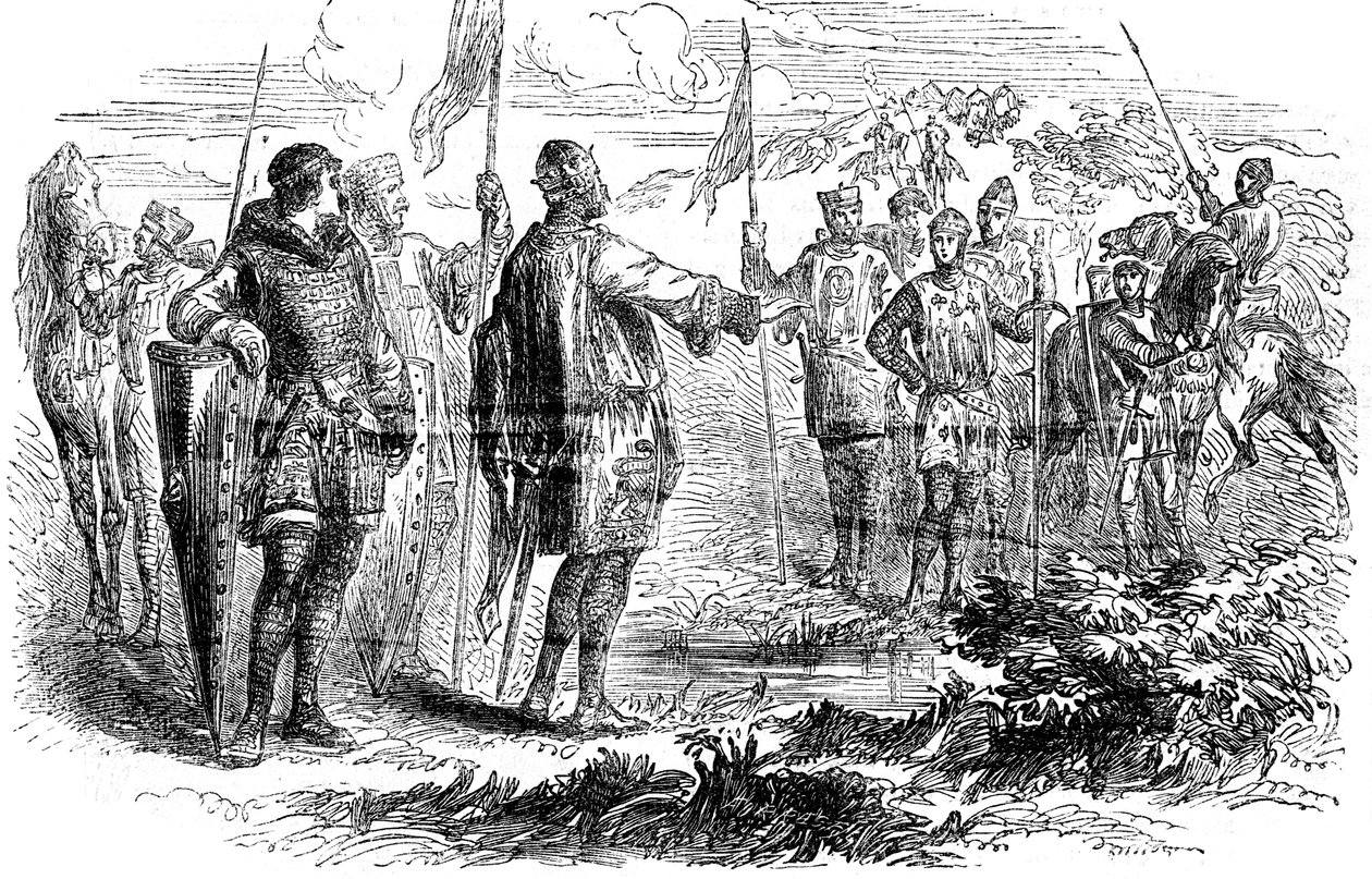 Reunião de Stephen e do príncipe Henry em Wallingford, Oxfordshire, 1153 de Unbekannt