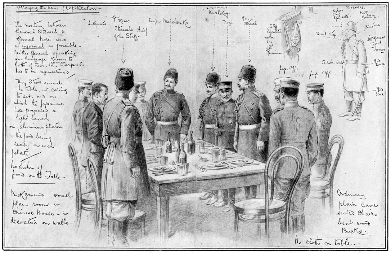Encontro de generais opostos, Guerra Russo-Japonesa, 1904-5 de Unbekannt