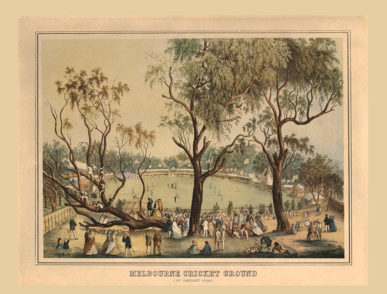 Melbourne Cricket Ground, 1º de janeiro de 1864. de Unbekannt