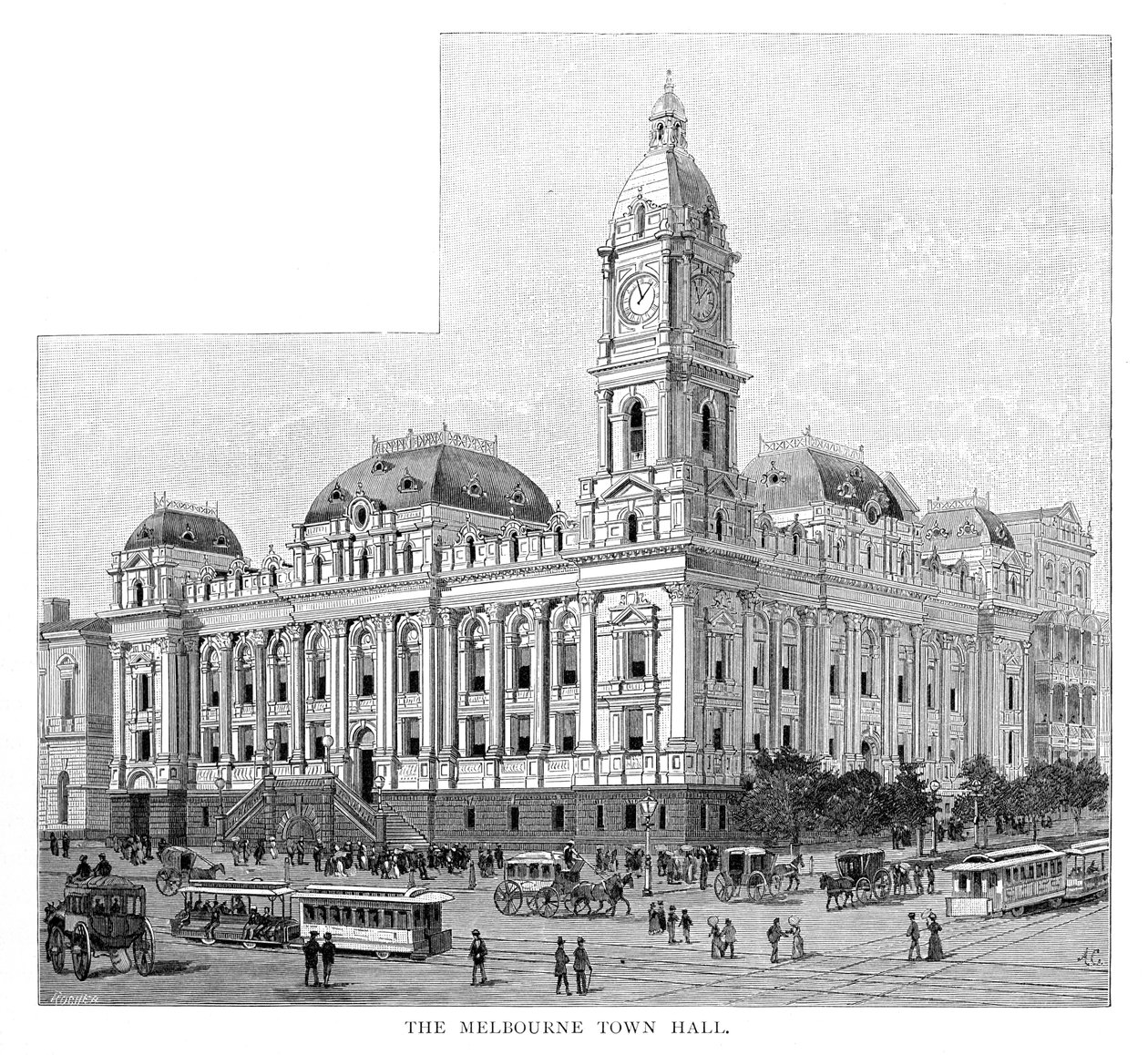 Prefeitura de Melbourne, Victoria, Austrália, 1886 de Unbekannt