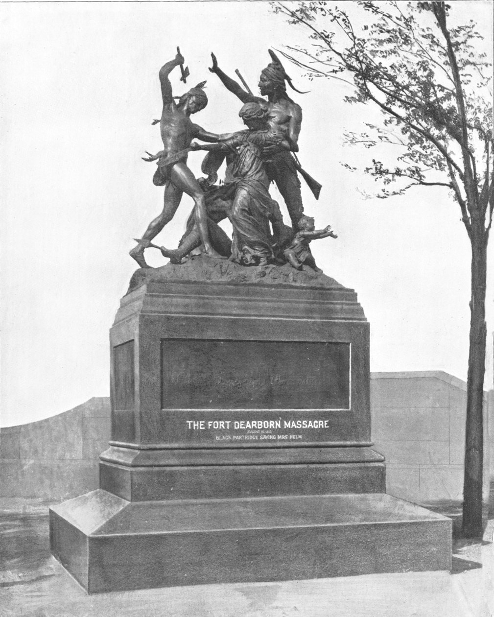Memorial do Massacre de Fort Dearborn, Chicago, Illinois, EUA, c1900. de Unbekannt