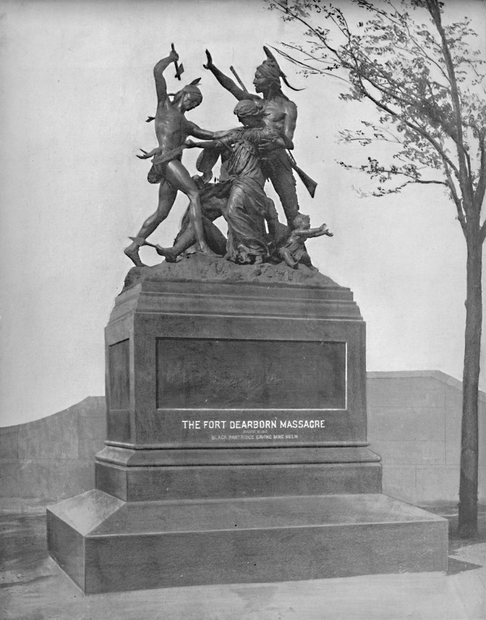 Memorial do Massacre de Fort Dearborn, c1897. de Unbekannt
