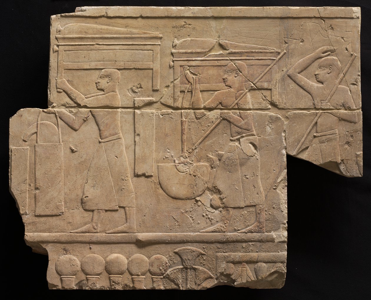 Homens que carregam o equipamento do túmulo, 667-647 BC. de Unbekannt