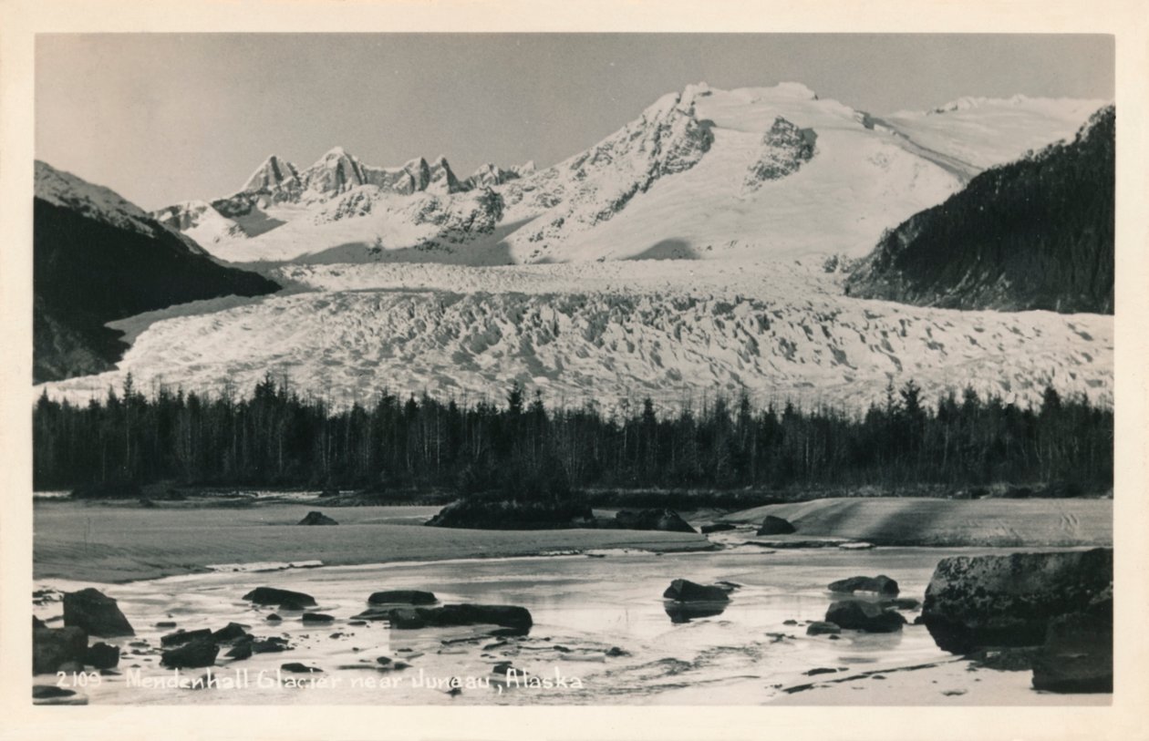 Geleira de Mendenhall perto de Juneau, Alaska, c1940. de Unbekannt