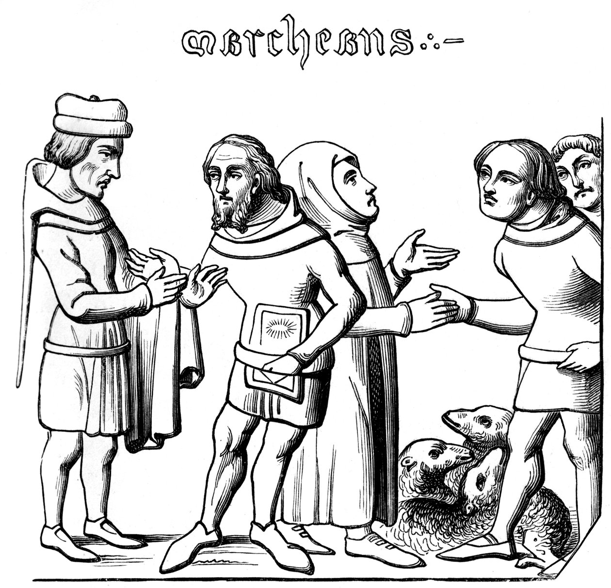 Comerciantes, século XIV 1849 de Unbekannt