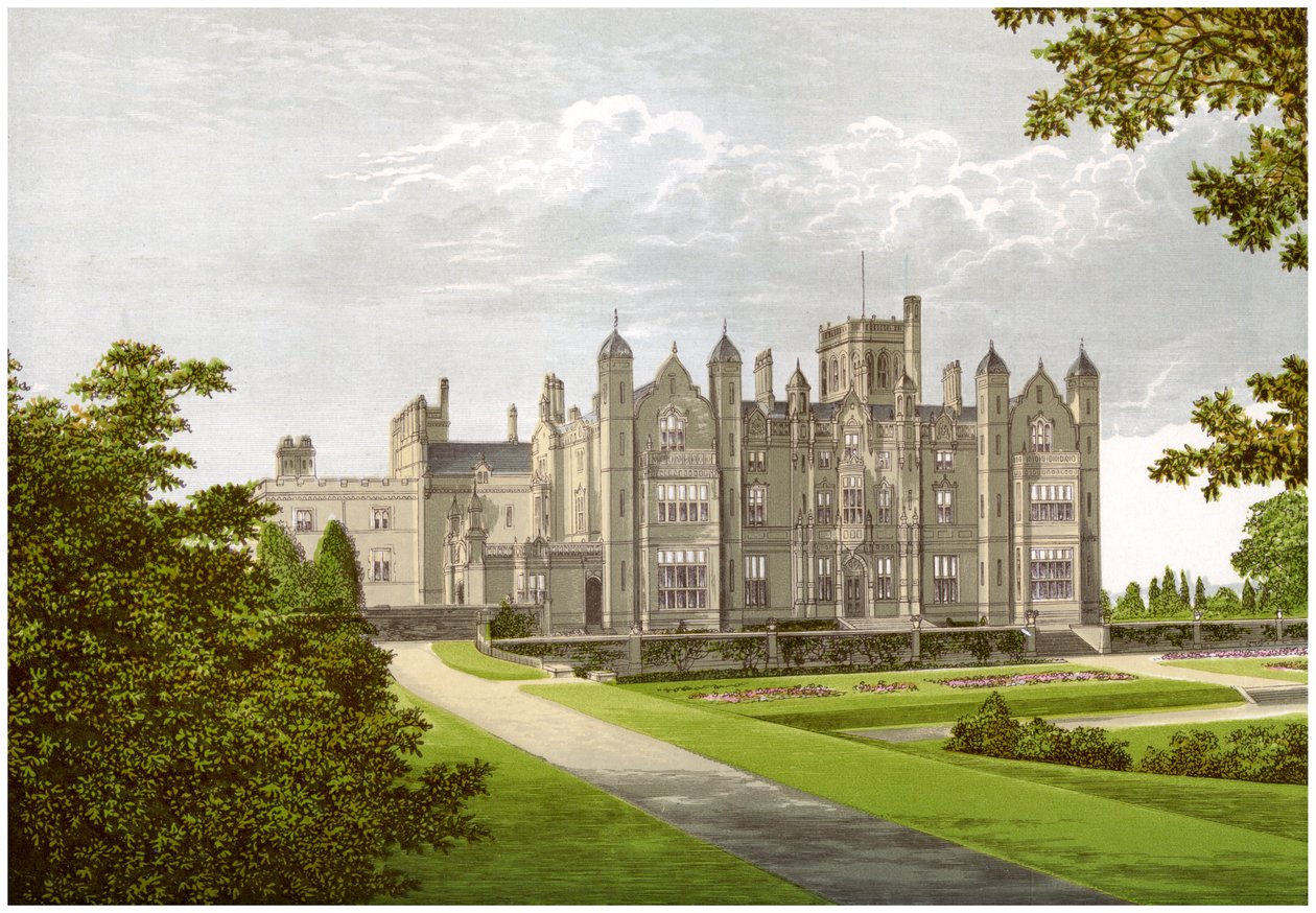 Merevale Hall, Warwickshire, casa da família Dugdale, c1880 de Unbekannt